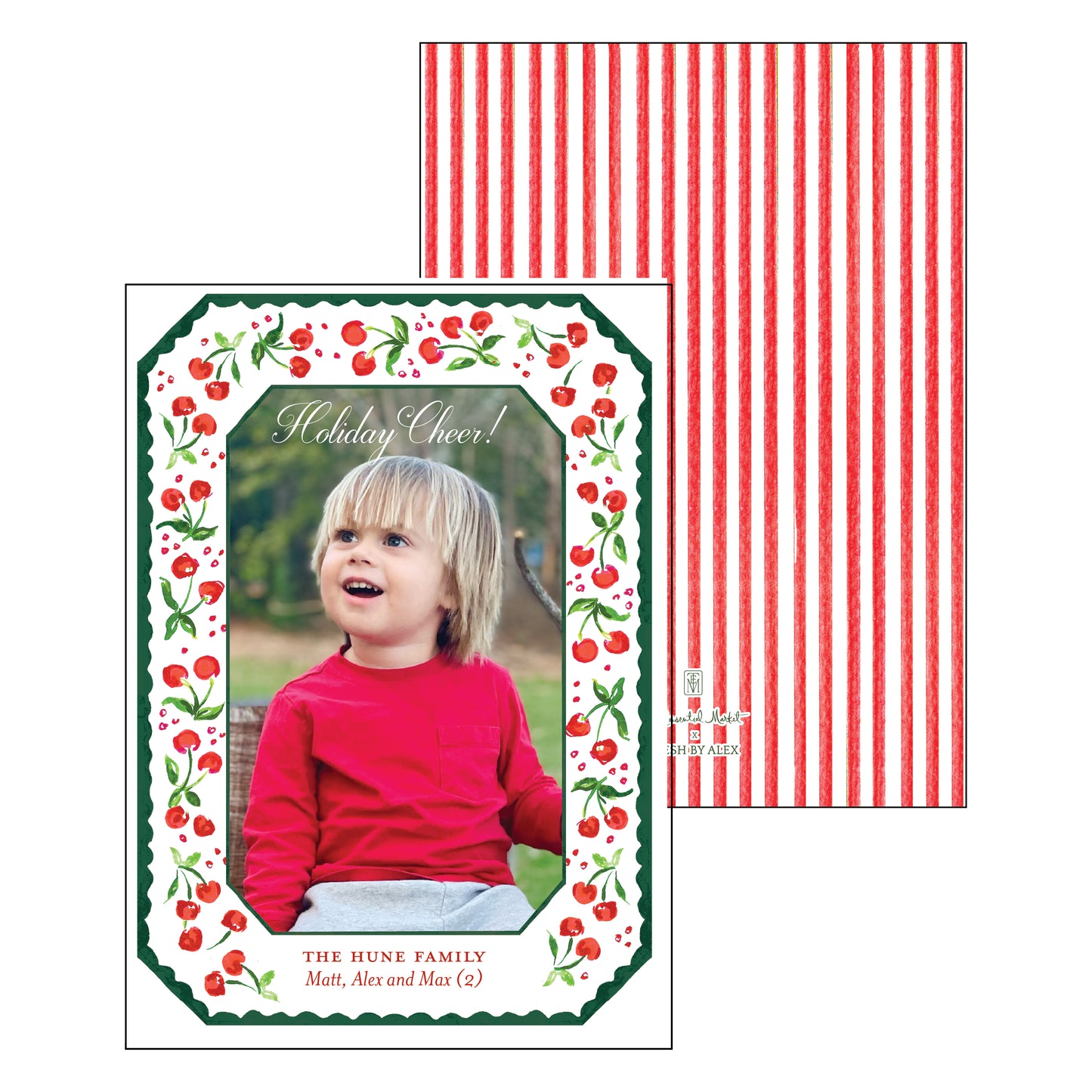 cherry border | holiday card | mesh by alex