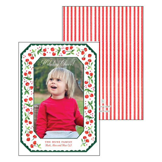 cherry border | holiday card | mesh by alex