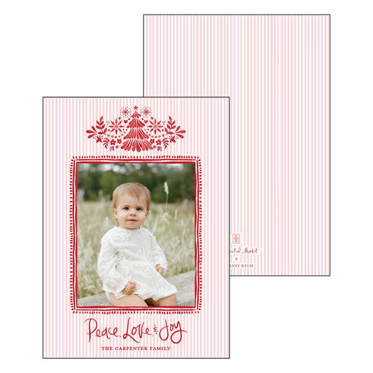 christmas otomi red | holiday card | bethany kelm