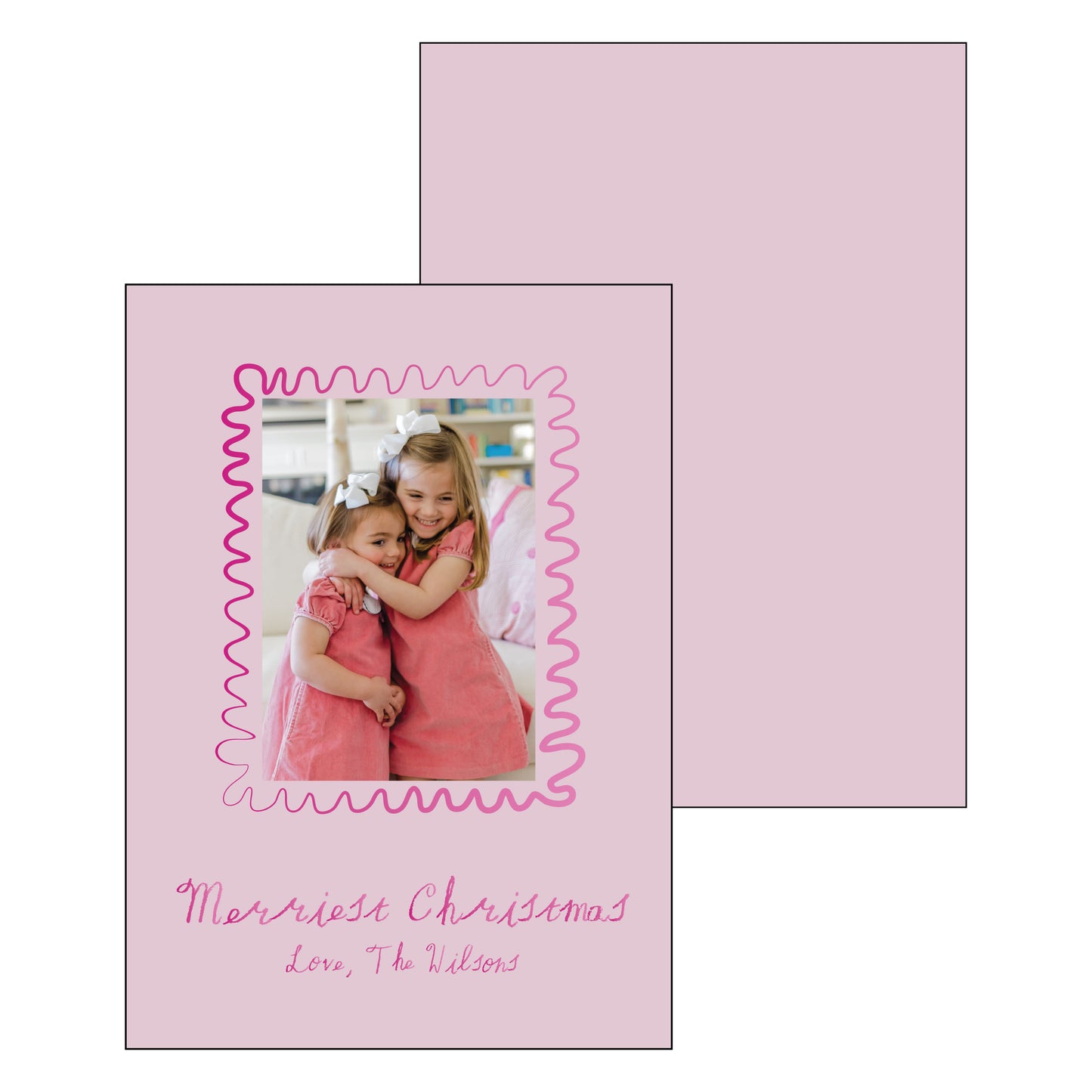 crayon squiggles | holiday card | foil-stamped