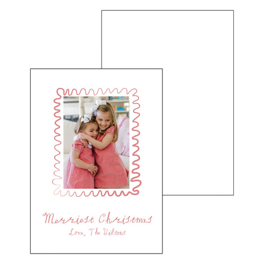 crayon squiggles | holiday card | letterpress