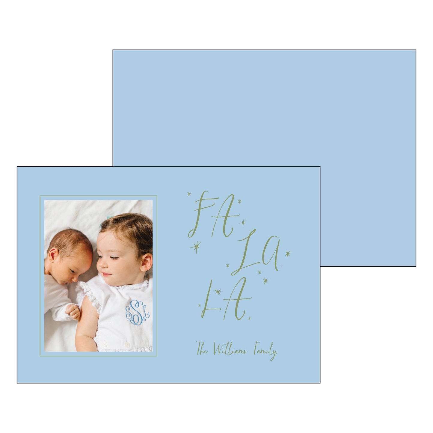 fa la la calligraphy | holiday card | digital printed