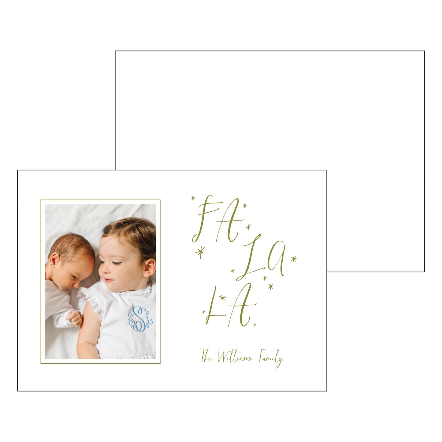 fa la la calligraphy | holiday card | letterpress