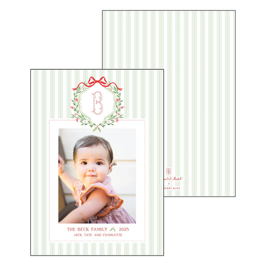 holly crest | holiday card | bayberry kate