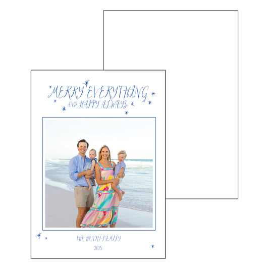 merry everything | holiday card | letterpress