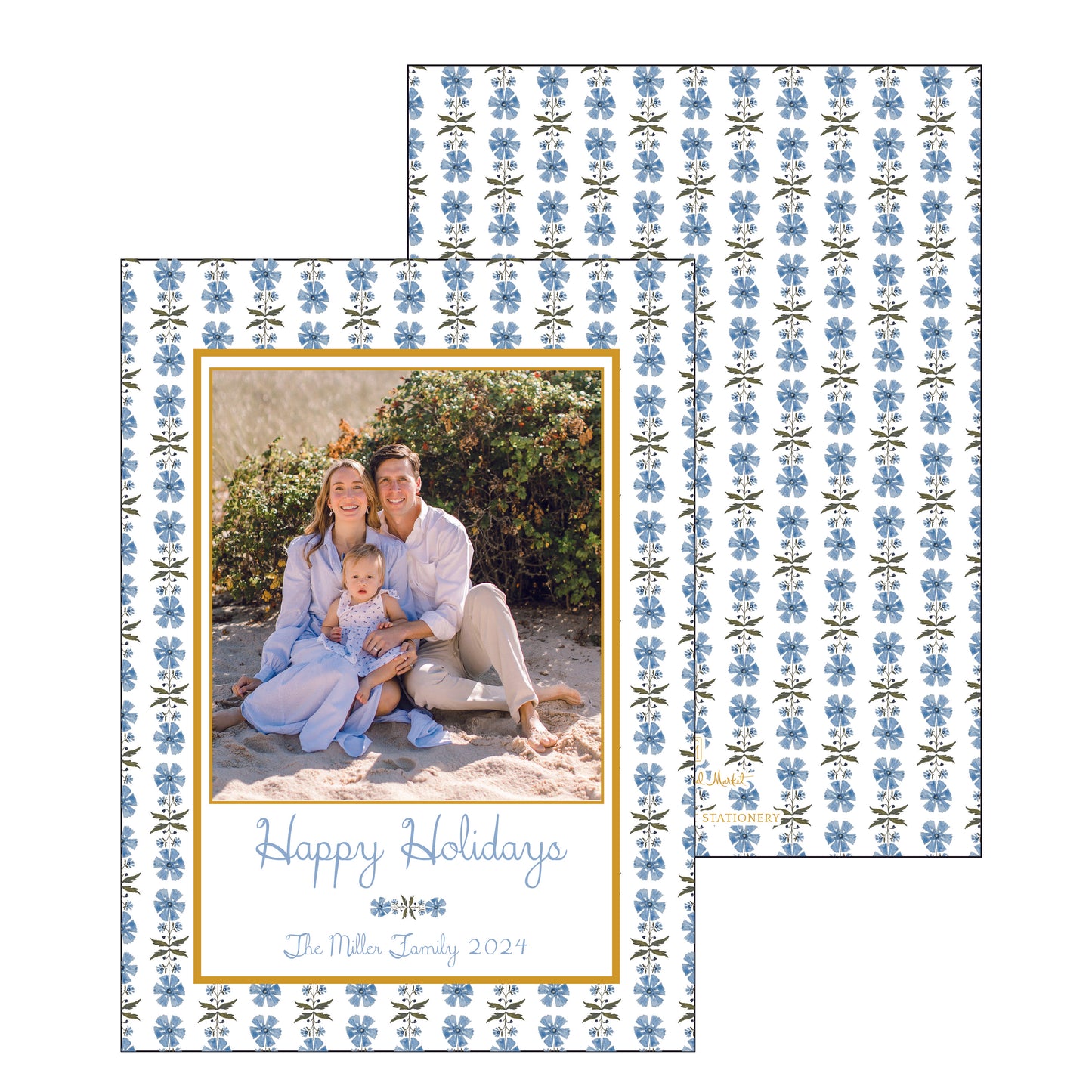 ochre flower | holiday card | cedar street