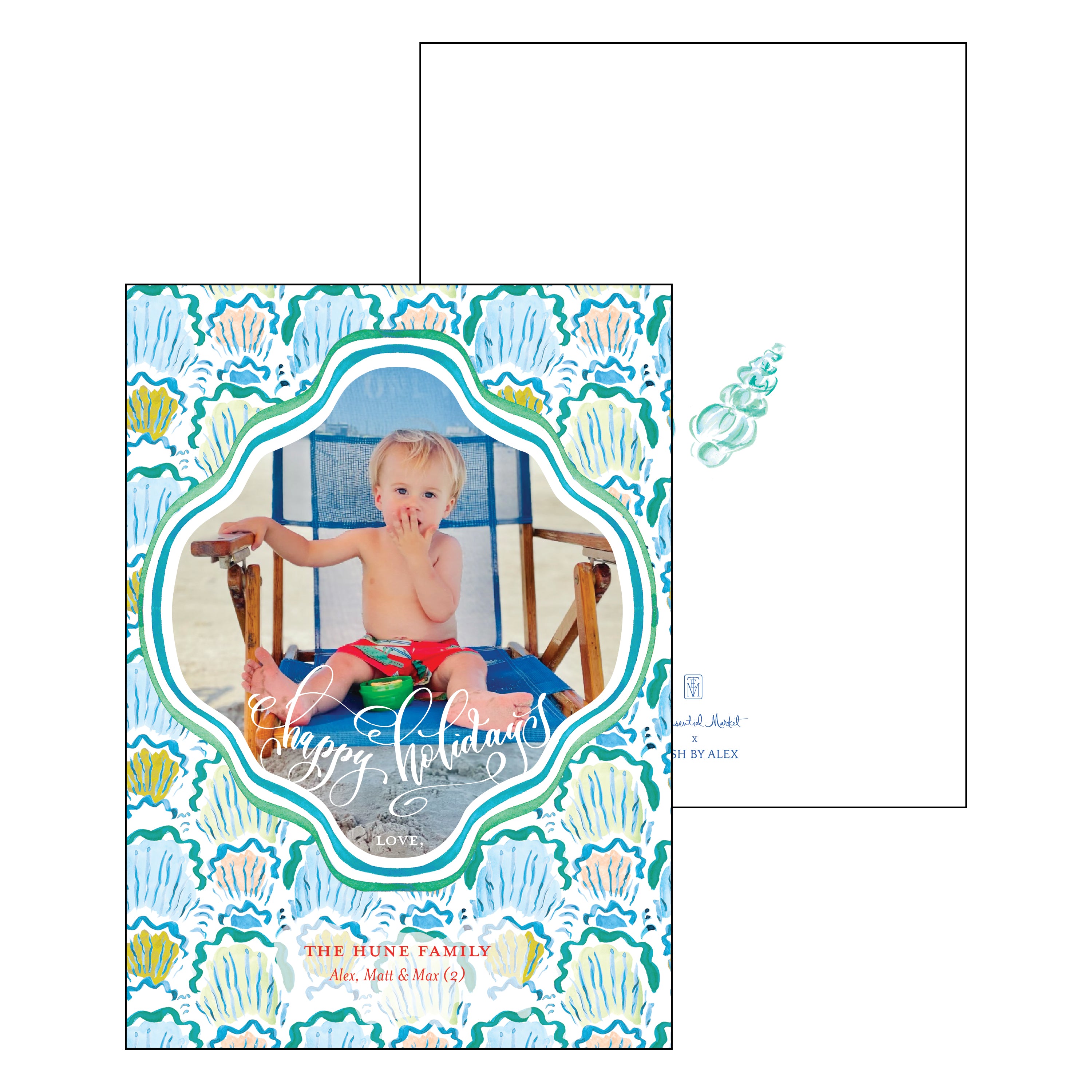 seashell | holiday card | mesh by alex