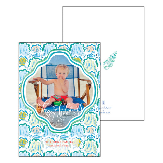 seashell | holiday card | mesh by alex