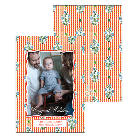 striped floral | holiday card | mesh by alex