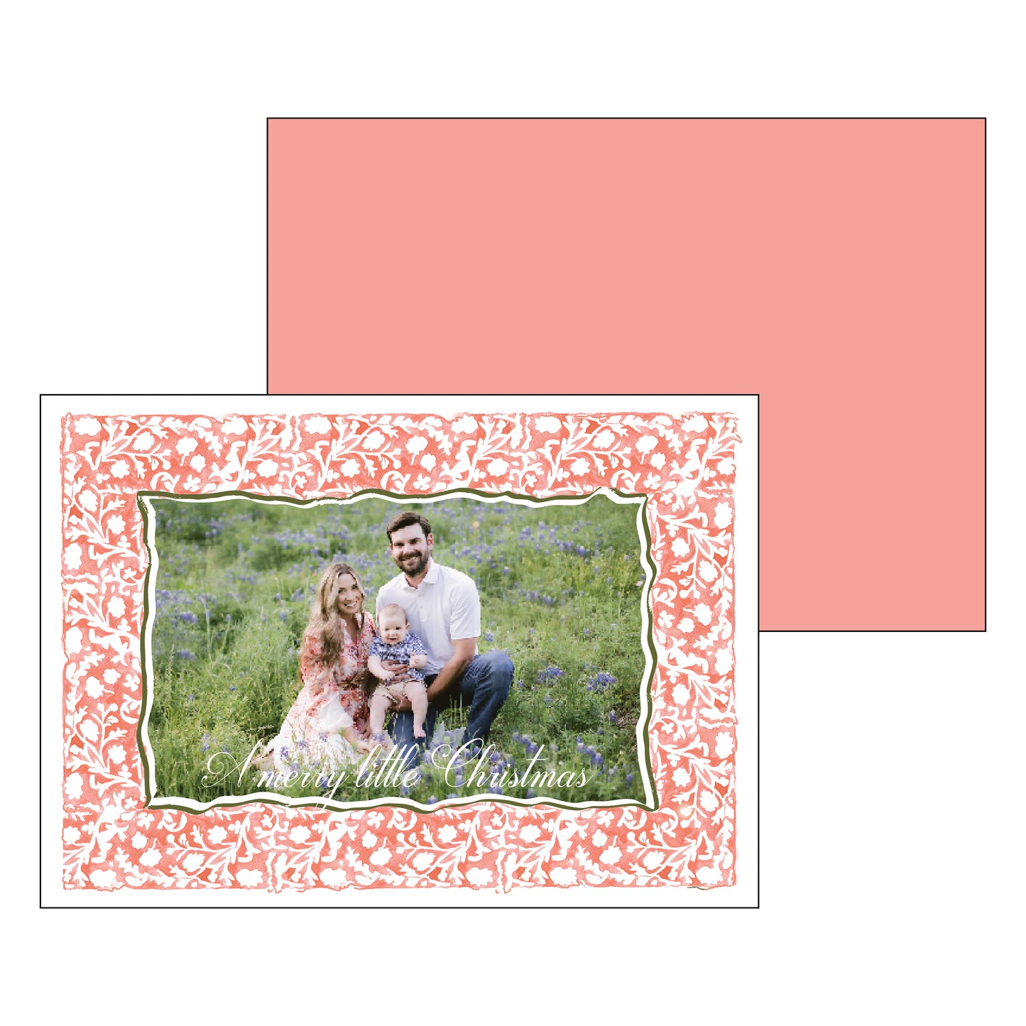 watercolor floral red | holiday card | mesh by alex