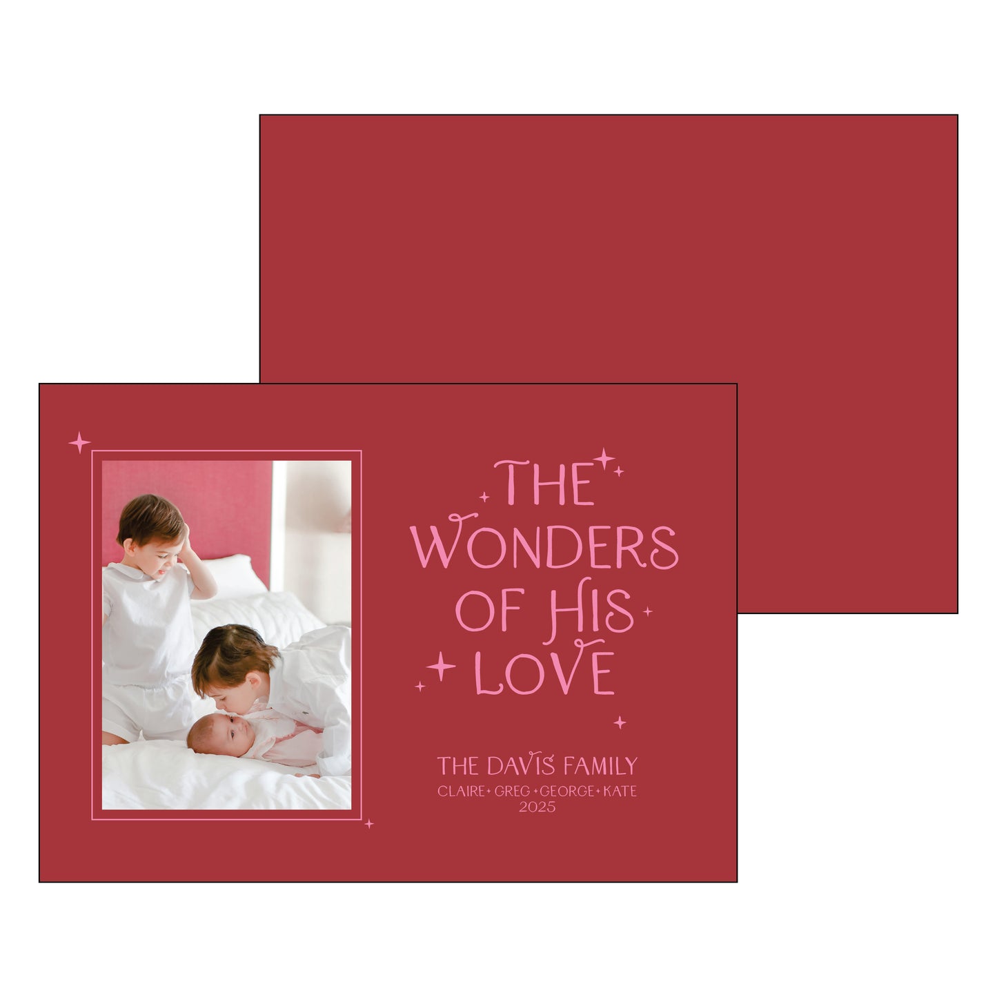 wonders of his love | holiday card | digital printed