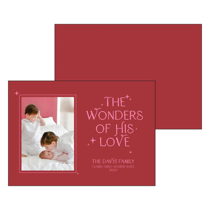 wonders of his love | holiday card | digital printed
