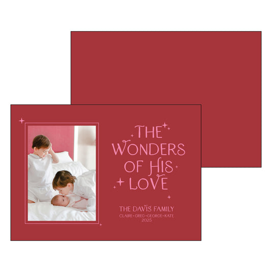 wonders of his love | holiday card | digital printed