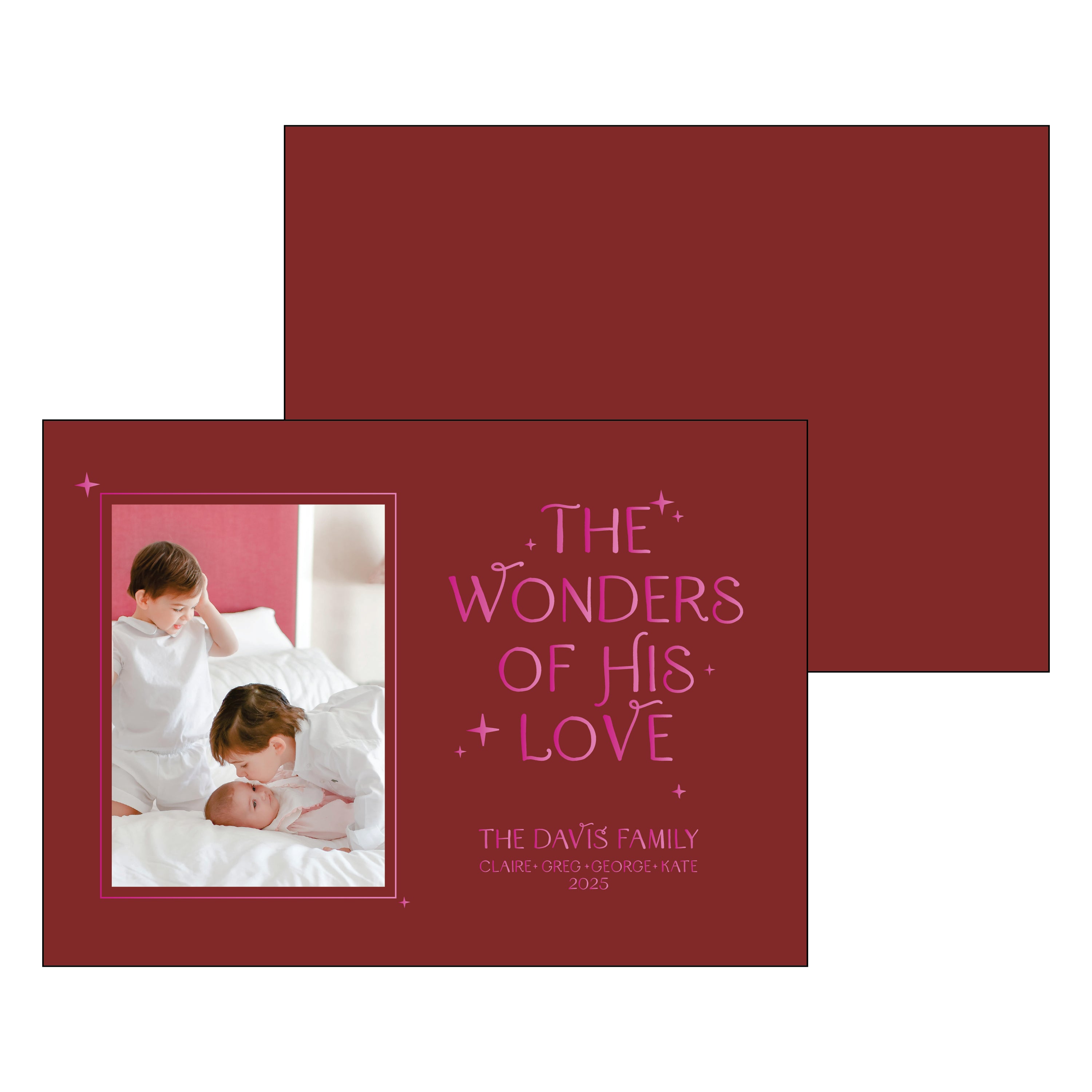 wonders of his love | holiday card | foil-stamped
