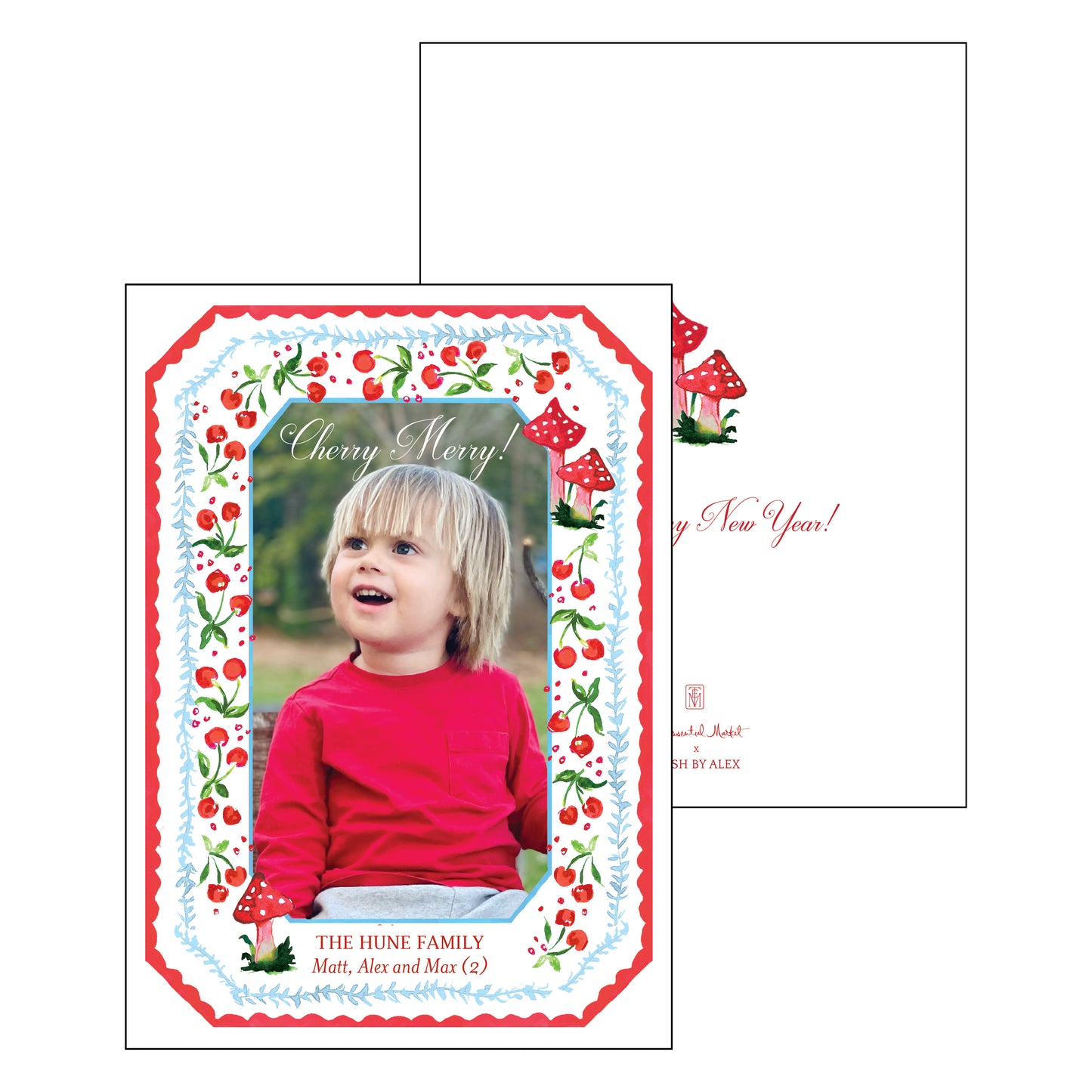 woodland cherry | holiday card | mesh by alex