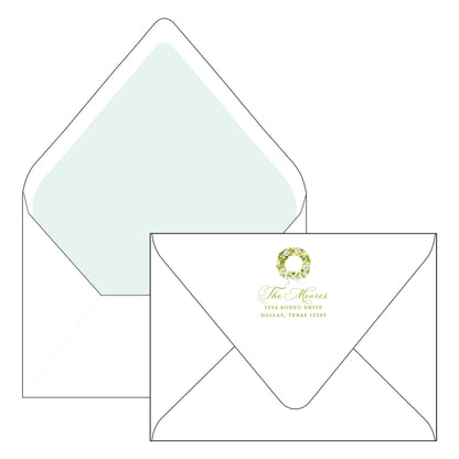 boxwood wreath vertical | holiday card | bethany kelm