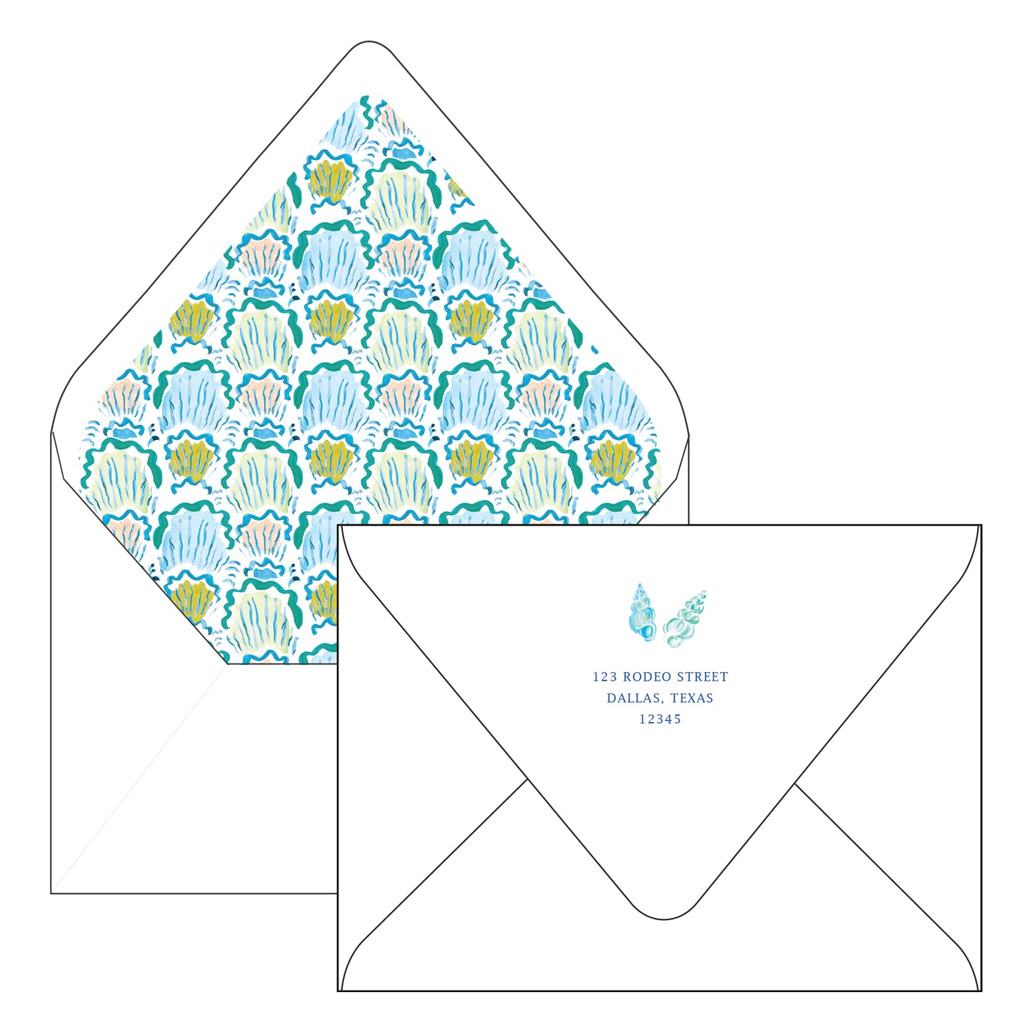 seashell | holiday card | mesh by alex