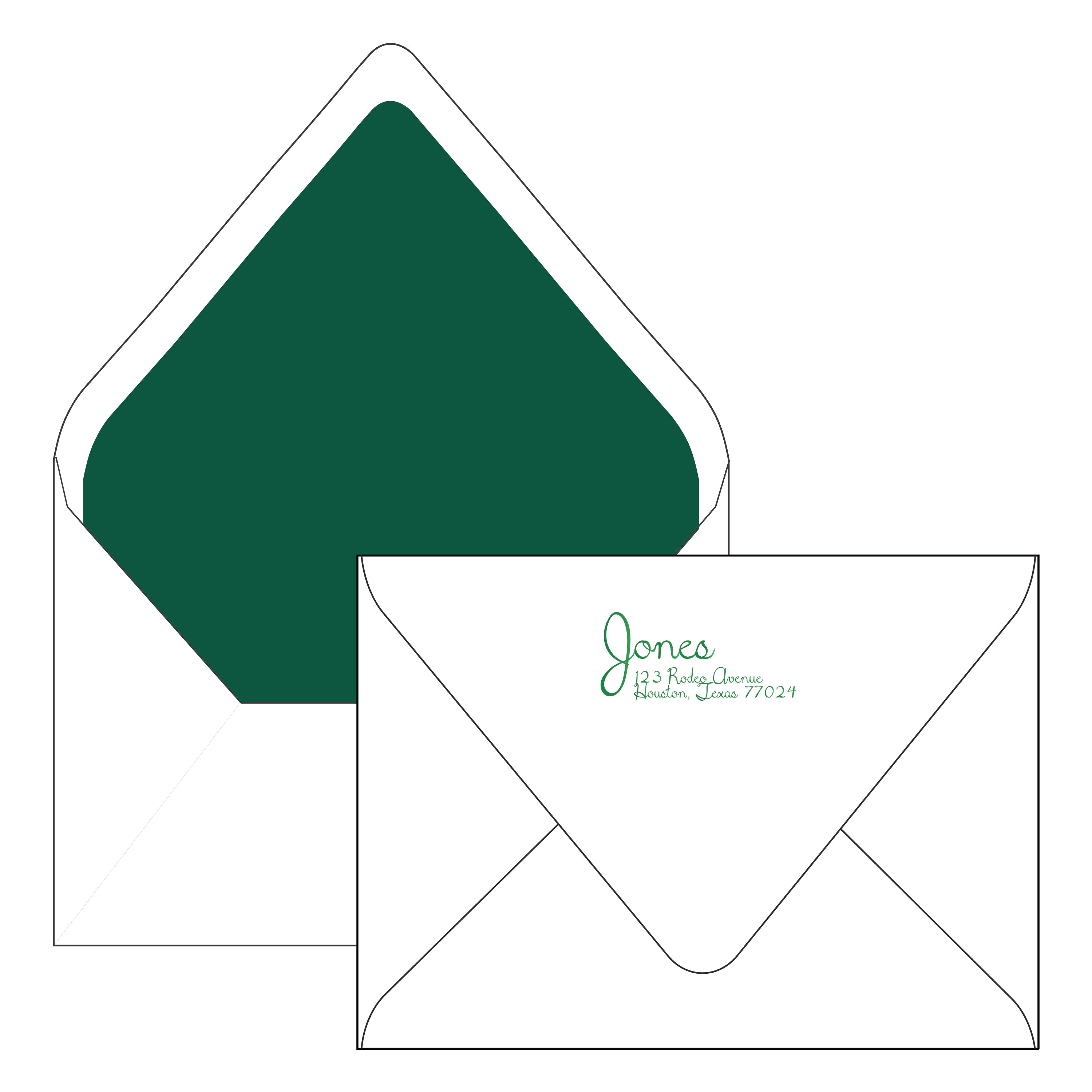 squiggle frame | holiday card | foil-stamped