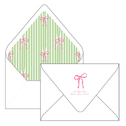 bow stripes | holiday card | pearly gates designs