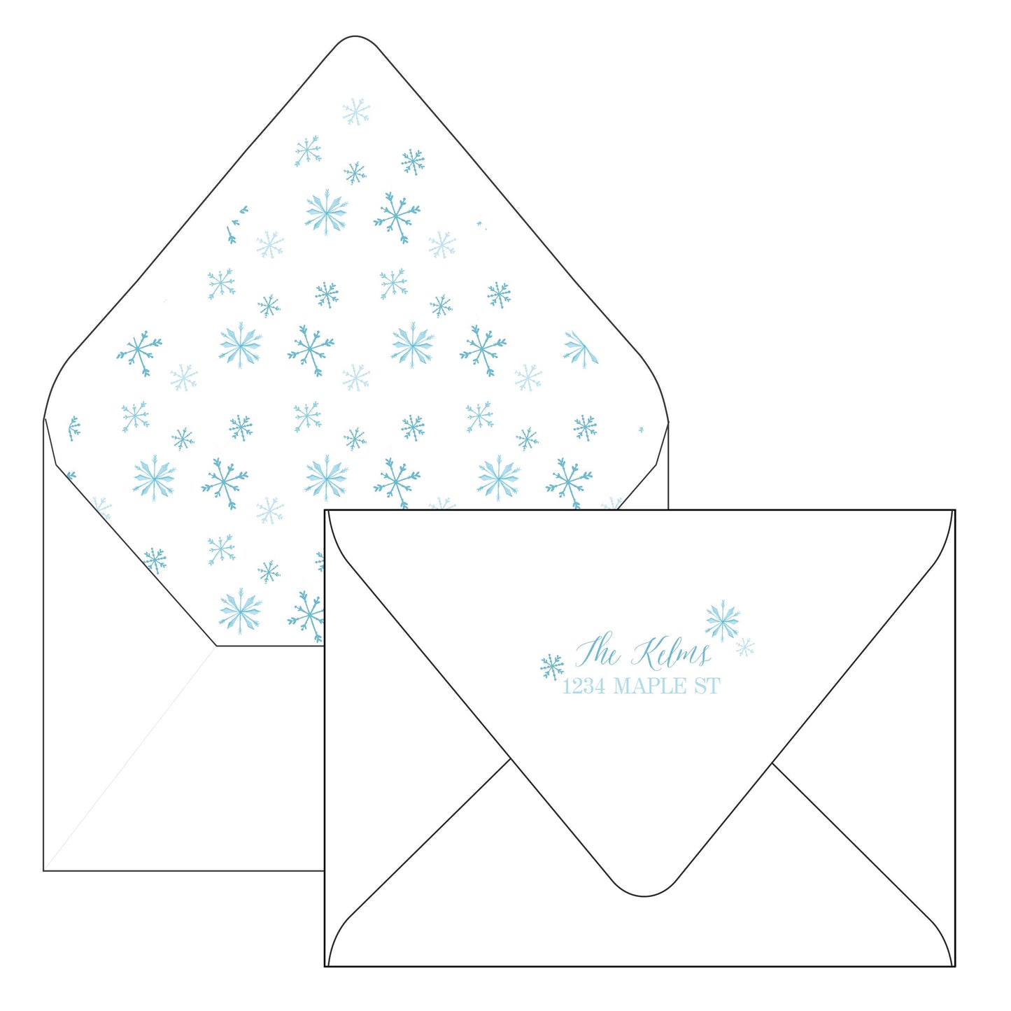 blue snowflakes | holiday card | bethany kelm