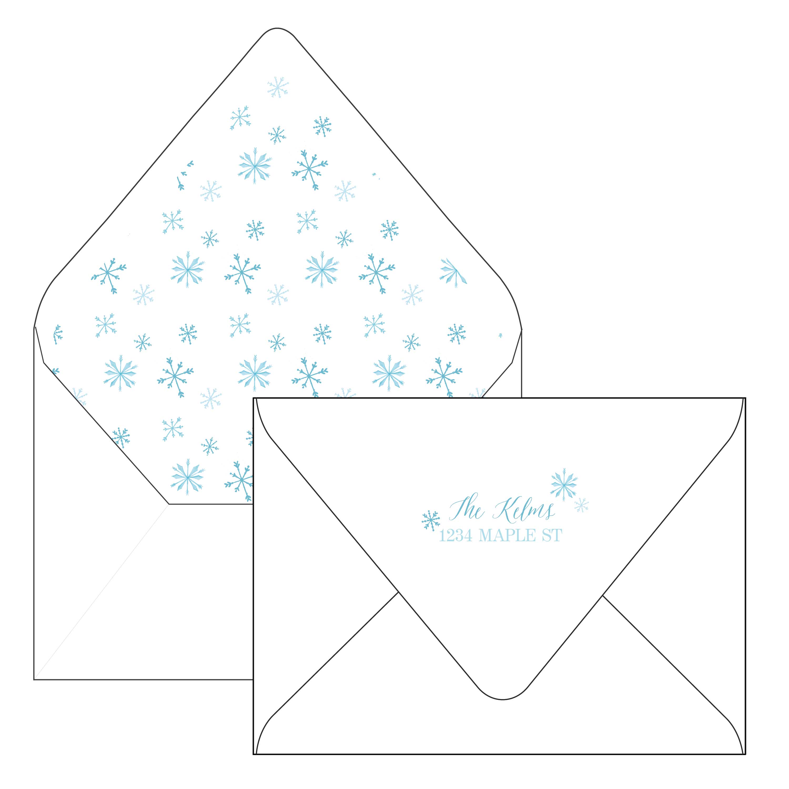 blue snowflakes | holiday card | bethany kelm