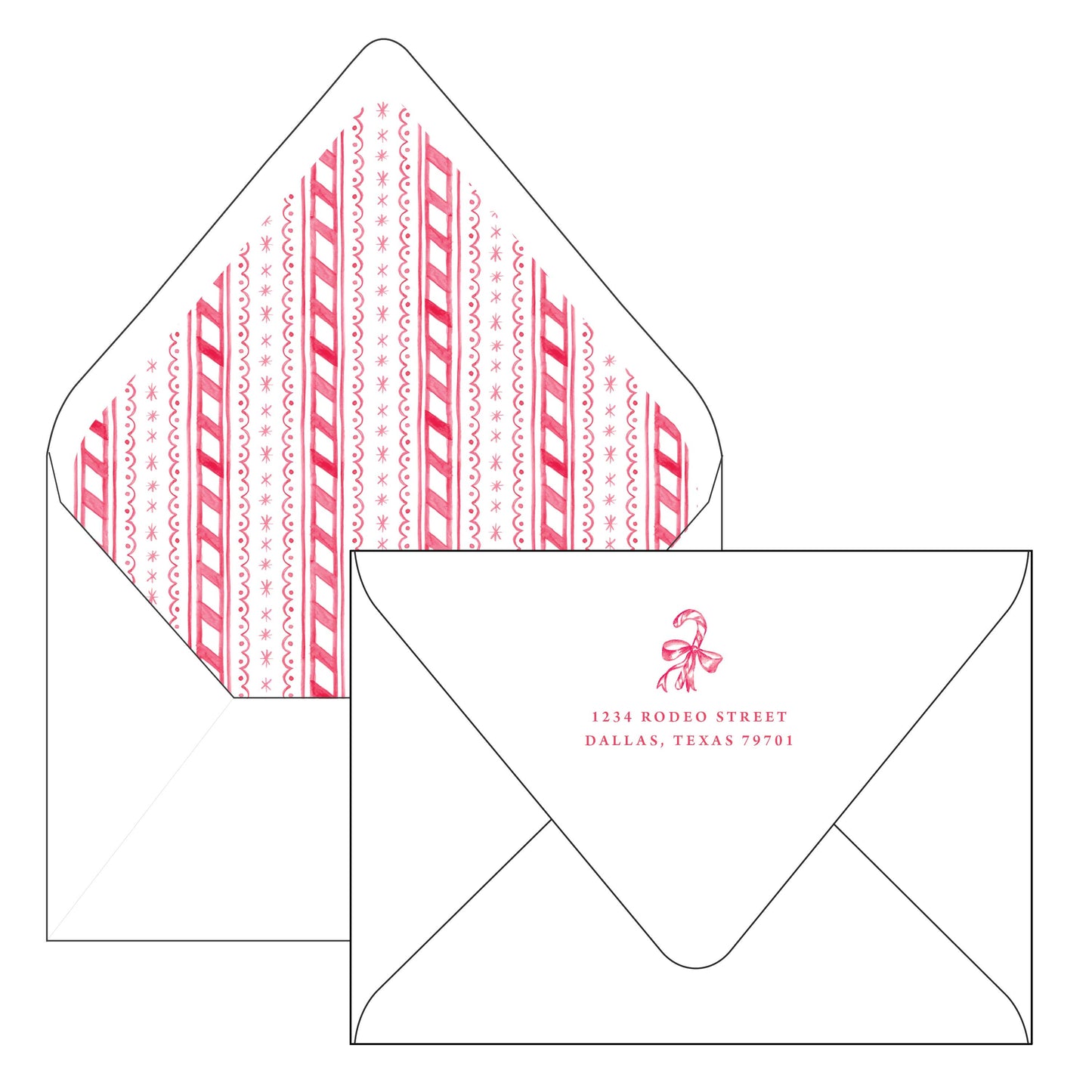 candy stripes | holiday card | pearly gates designs