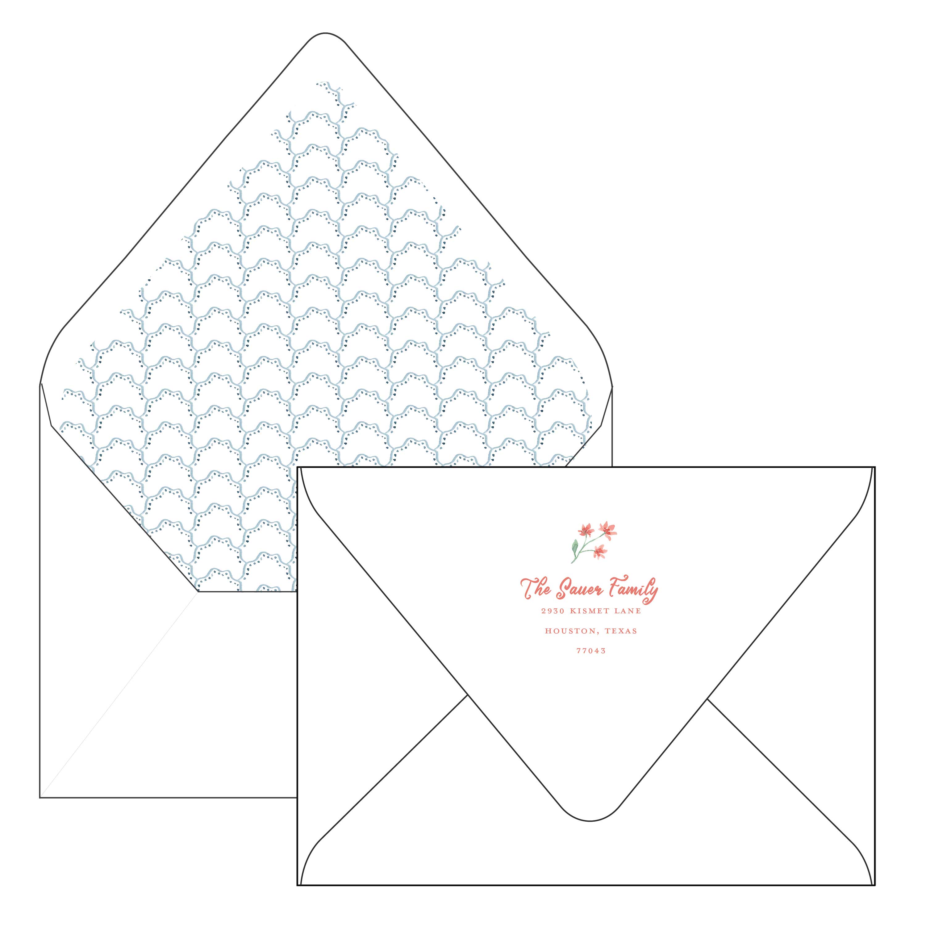 coral christmas | holiday card | be sweet ink
