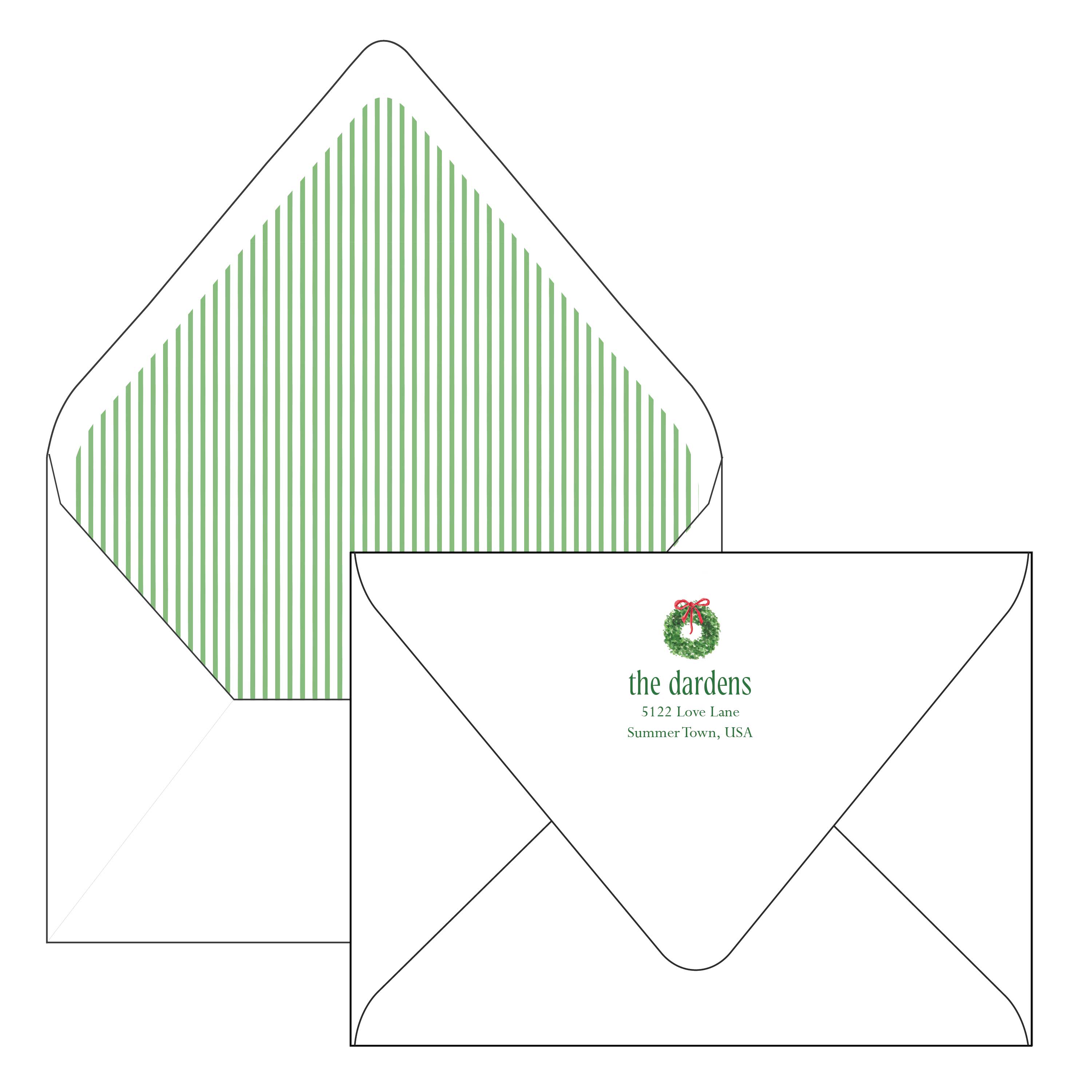 holiday boxwoods and bows | holiday card | elaina fagan design