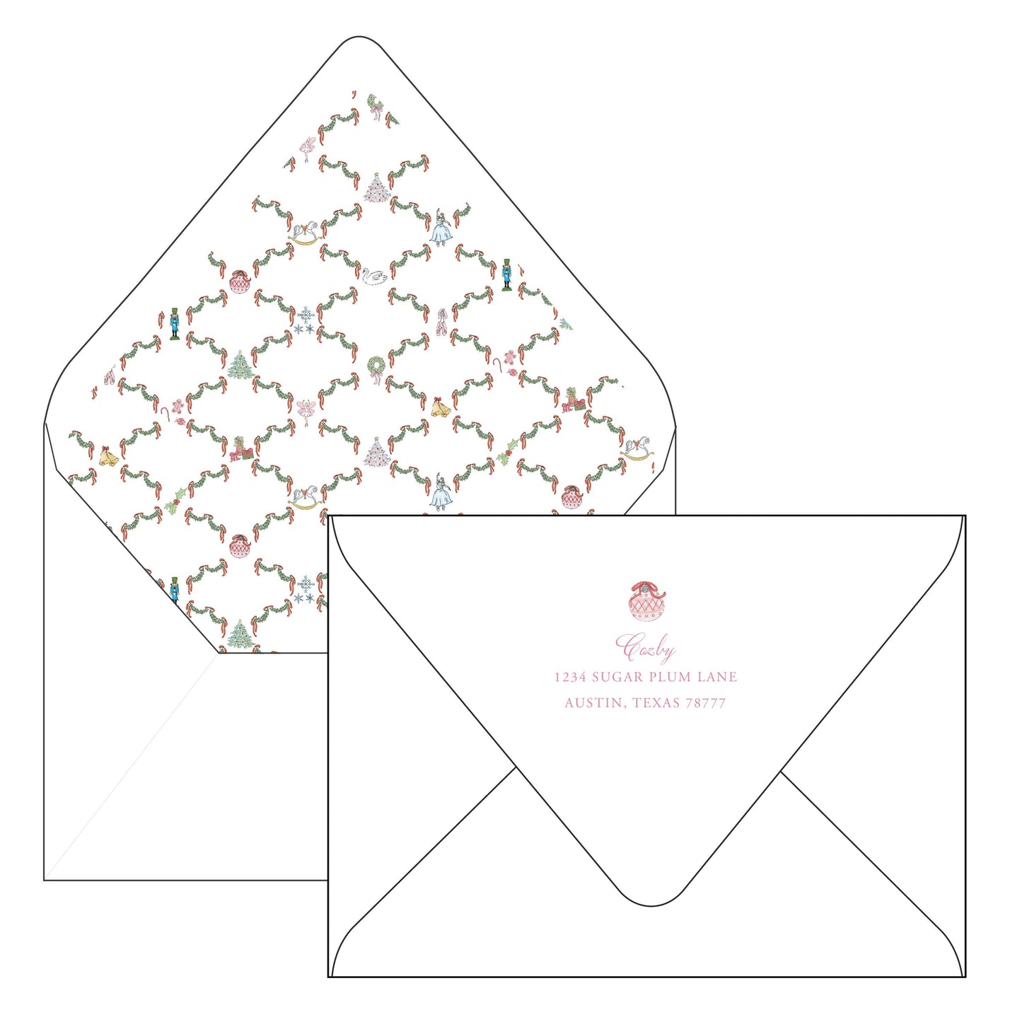 holiday plum fairy | holiday card | k laine design