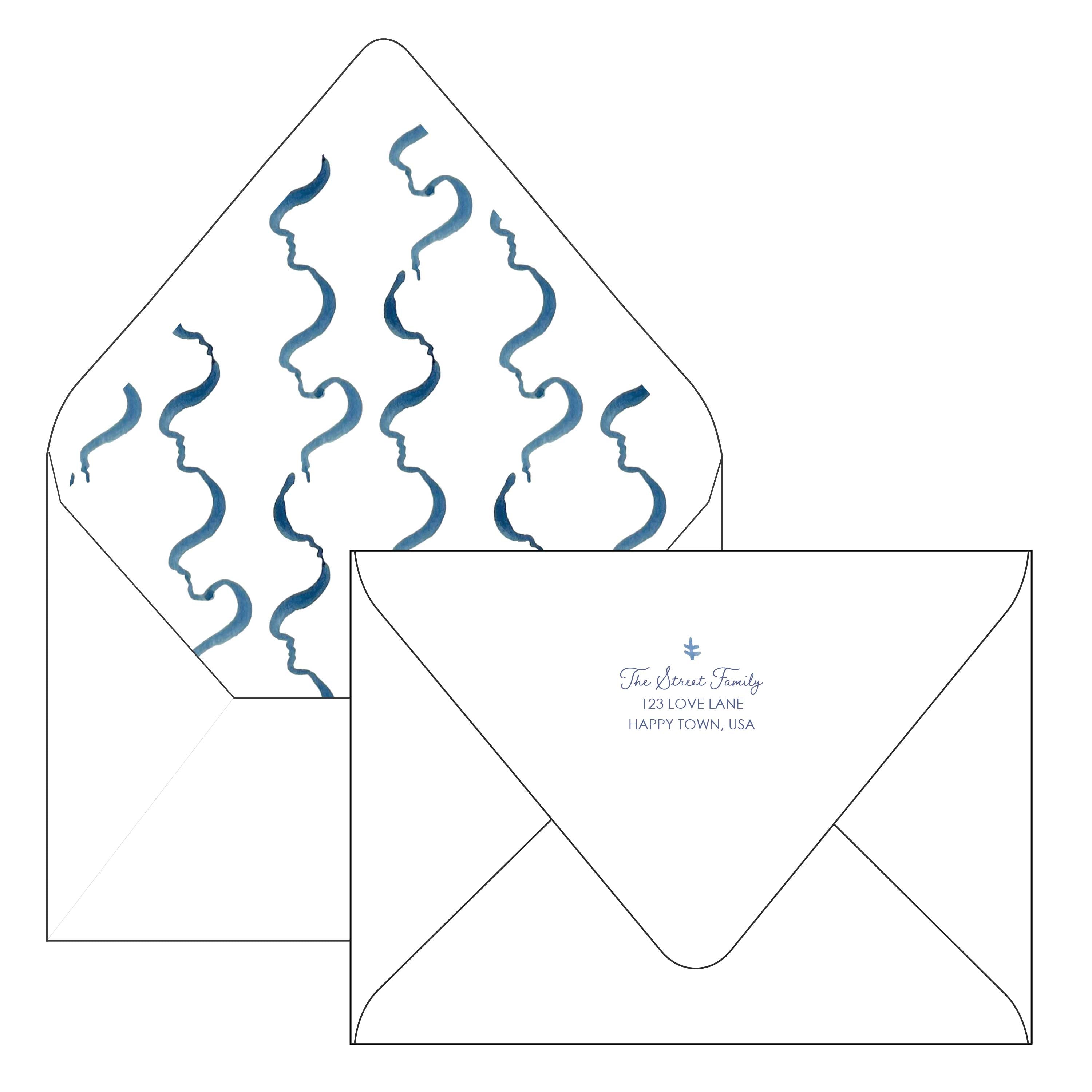 ribbons | holiday card | cedar street stationery