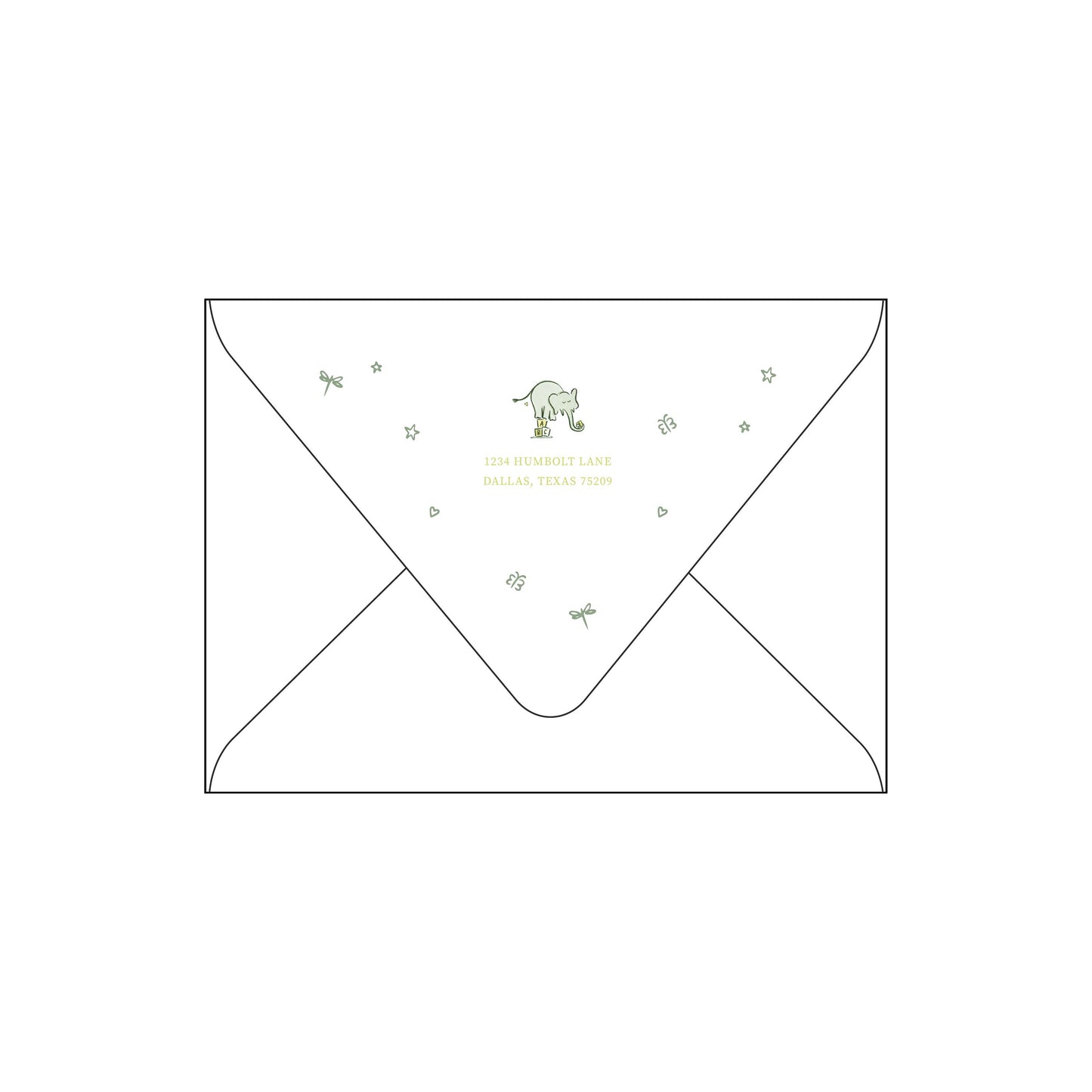 wild about baby | invitation | green and yellow