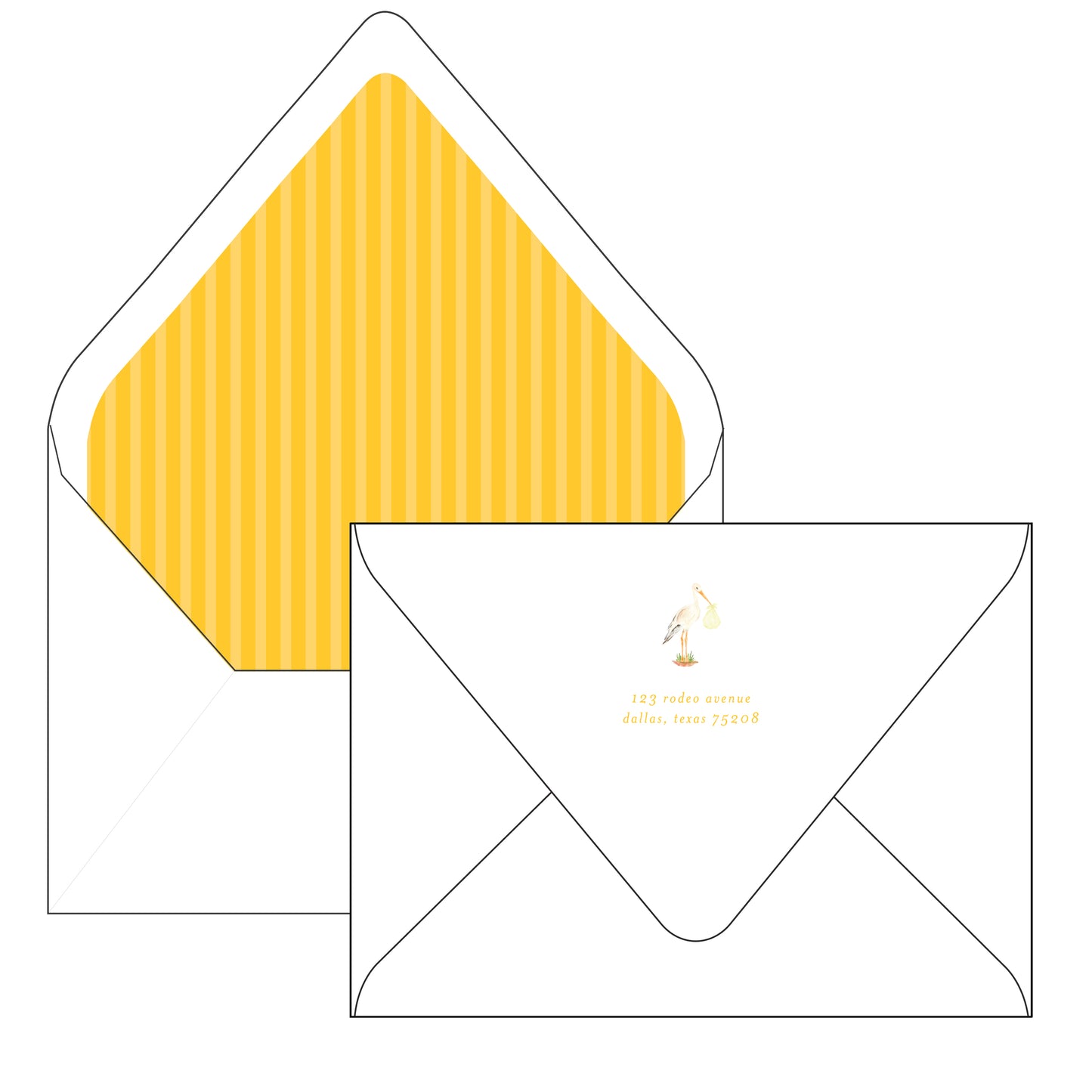 baby stork | invitation
