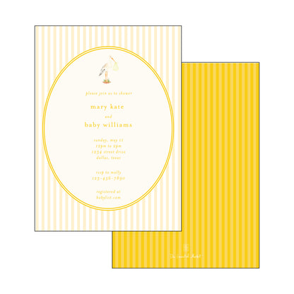 baby stork | invitation
