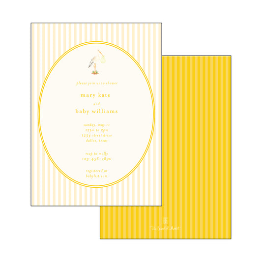 baby stork | invitation
