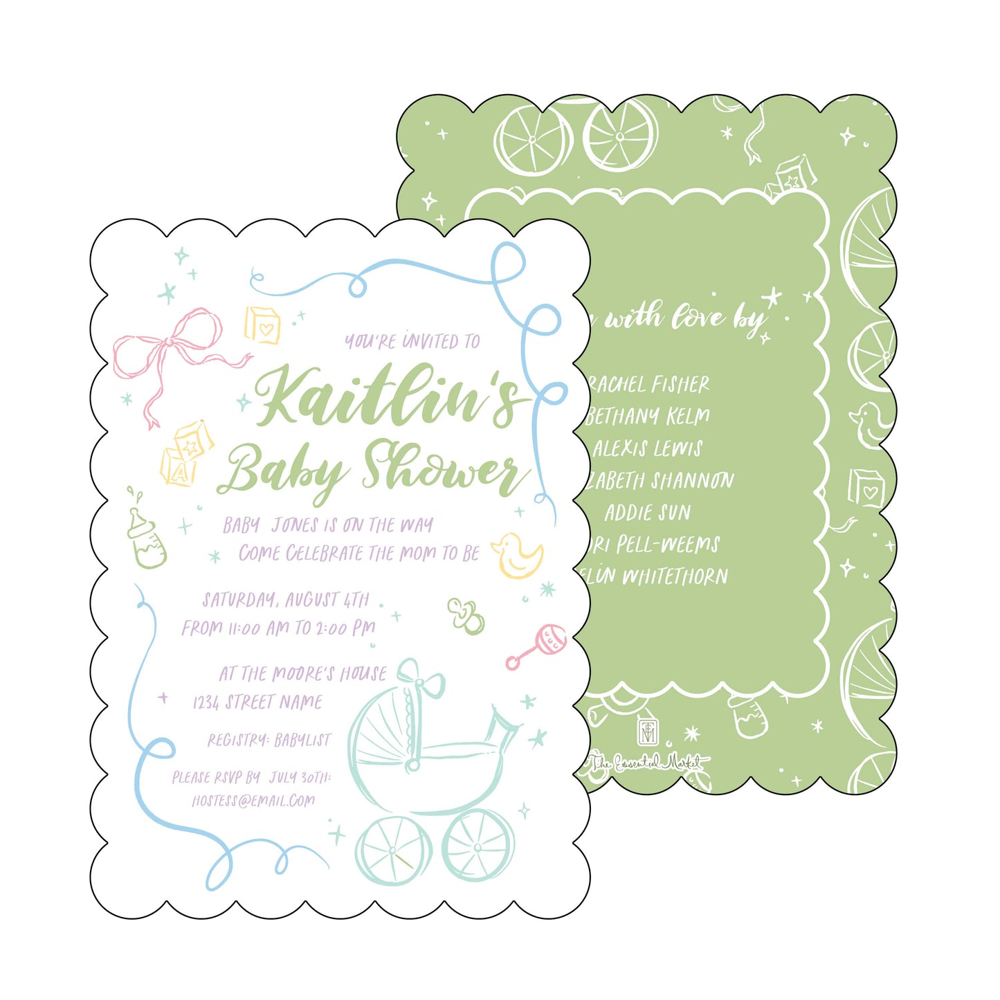 colorful baby | invitation