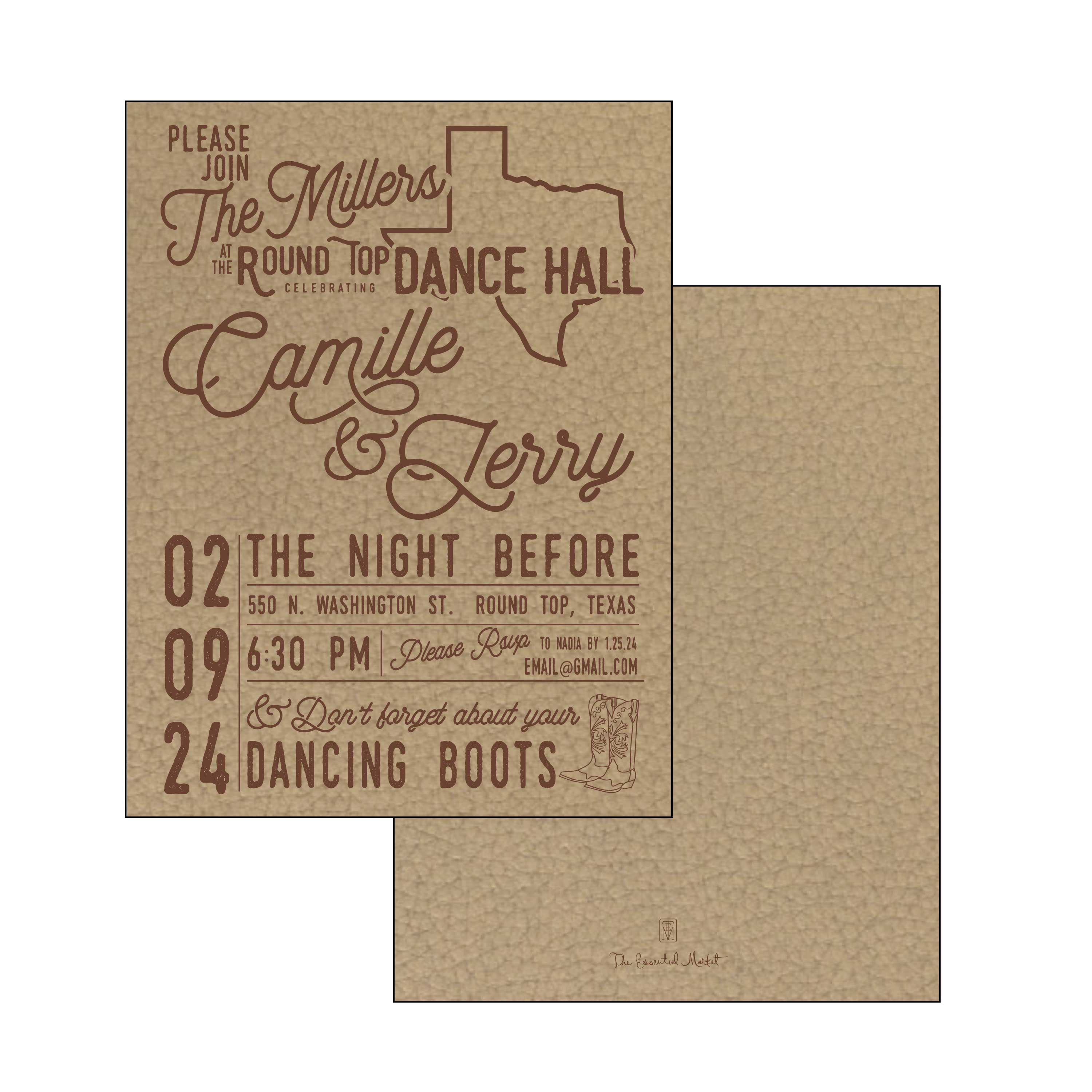 dance hall dinner | invitation | specialty printing
