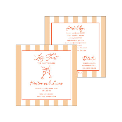 let's toast | invitation