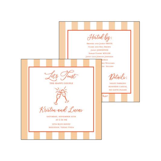let's toast | invitation