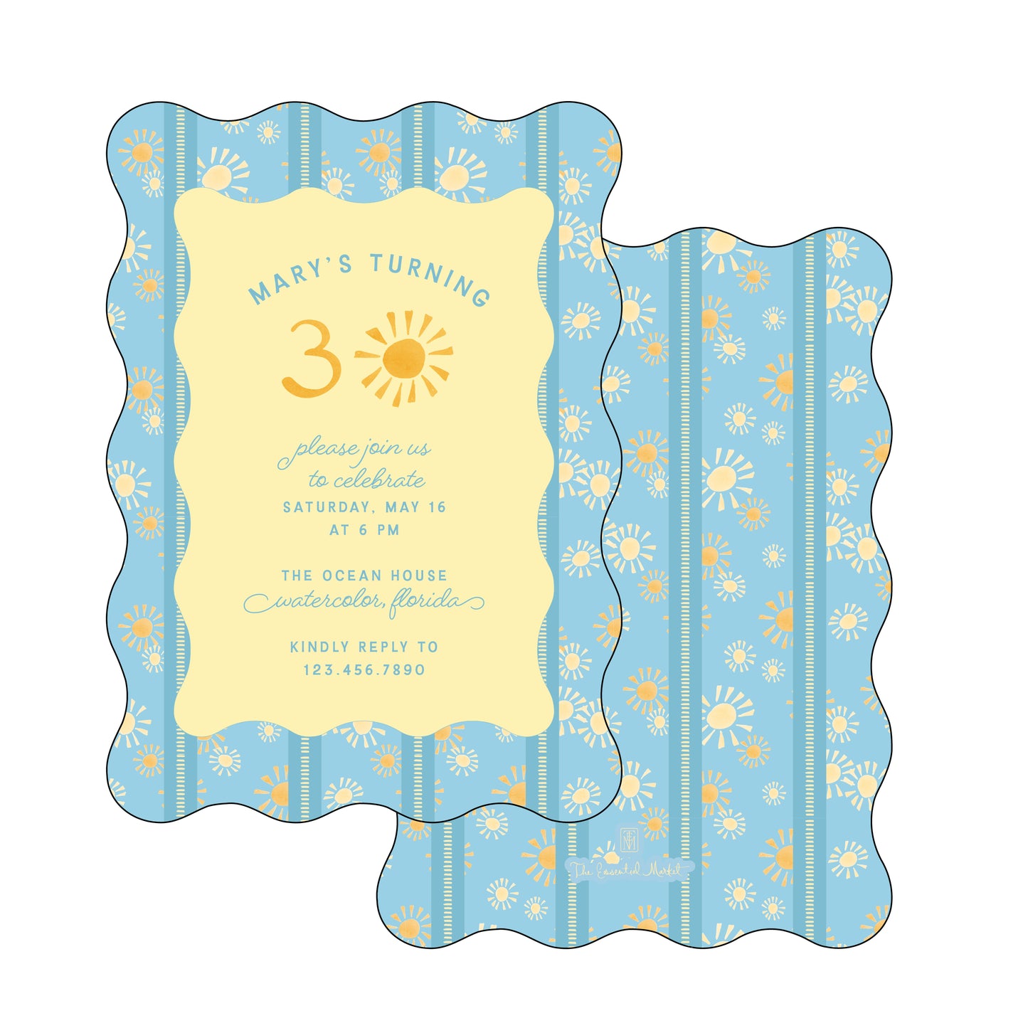 sunshine blue | invitation