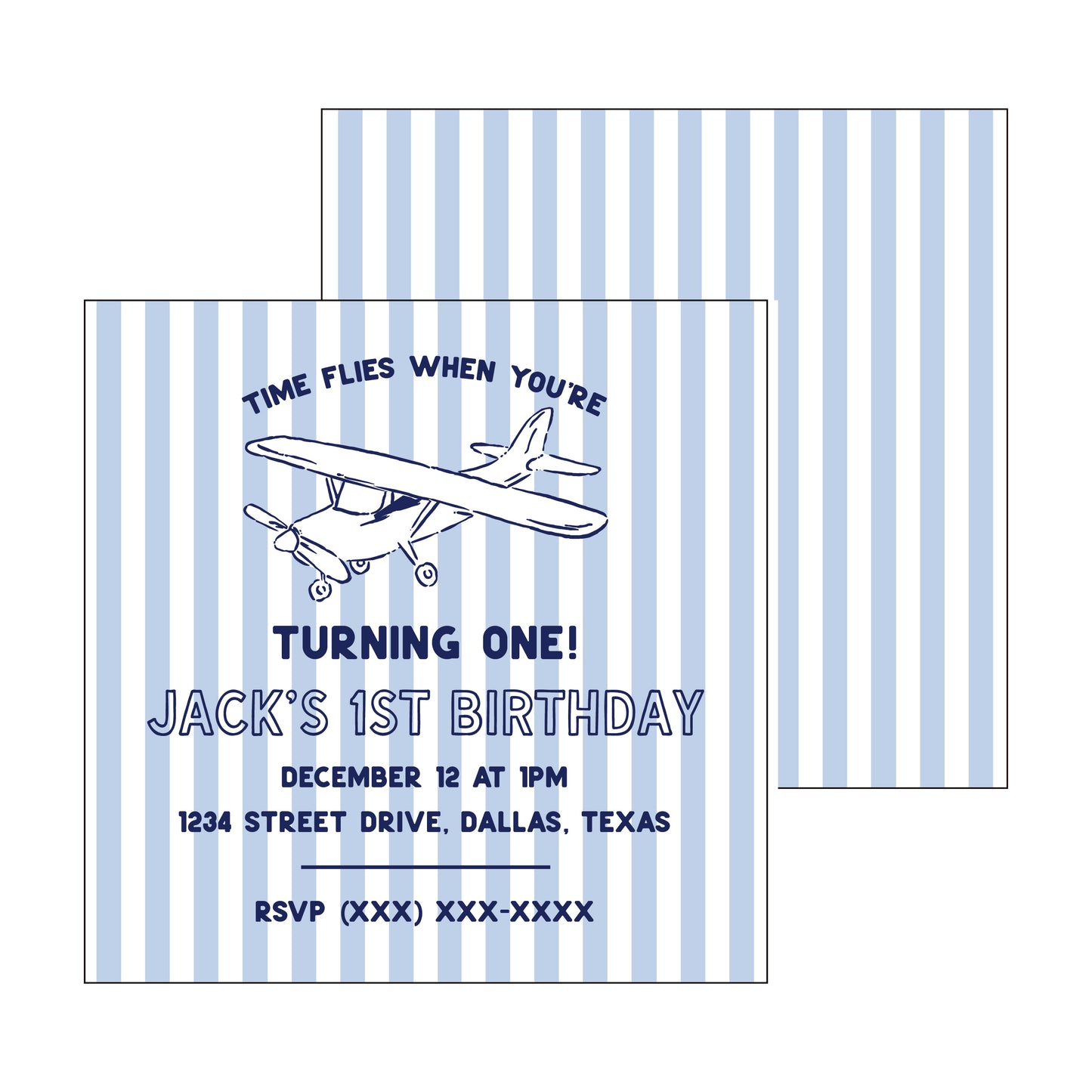time flies | invitation