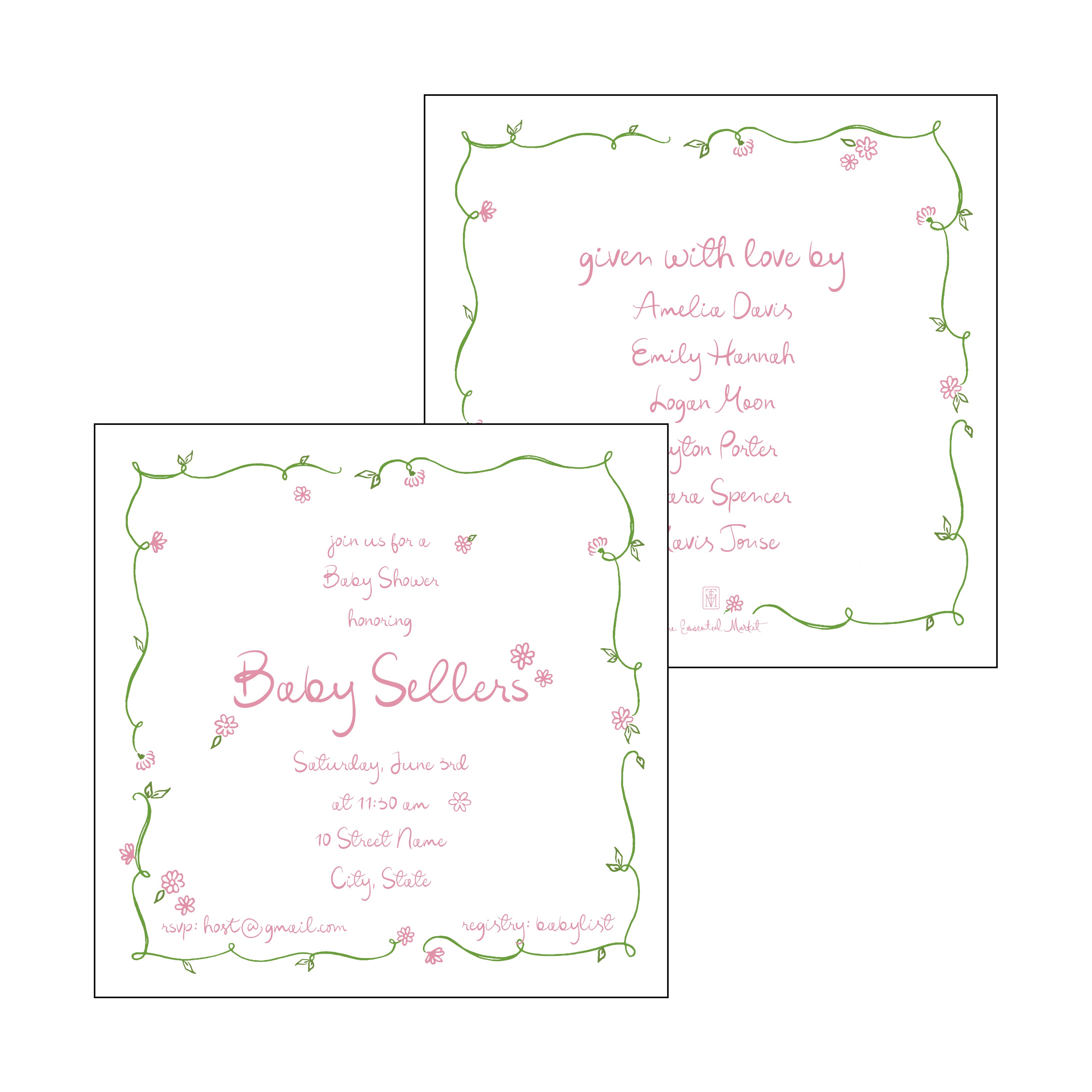 whimsical floral | invitation