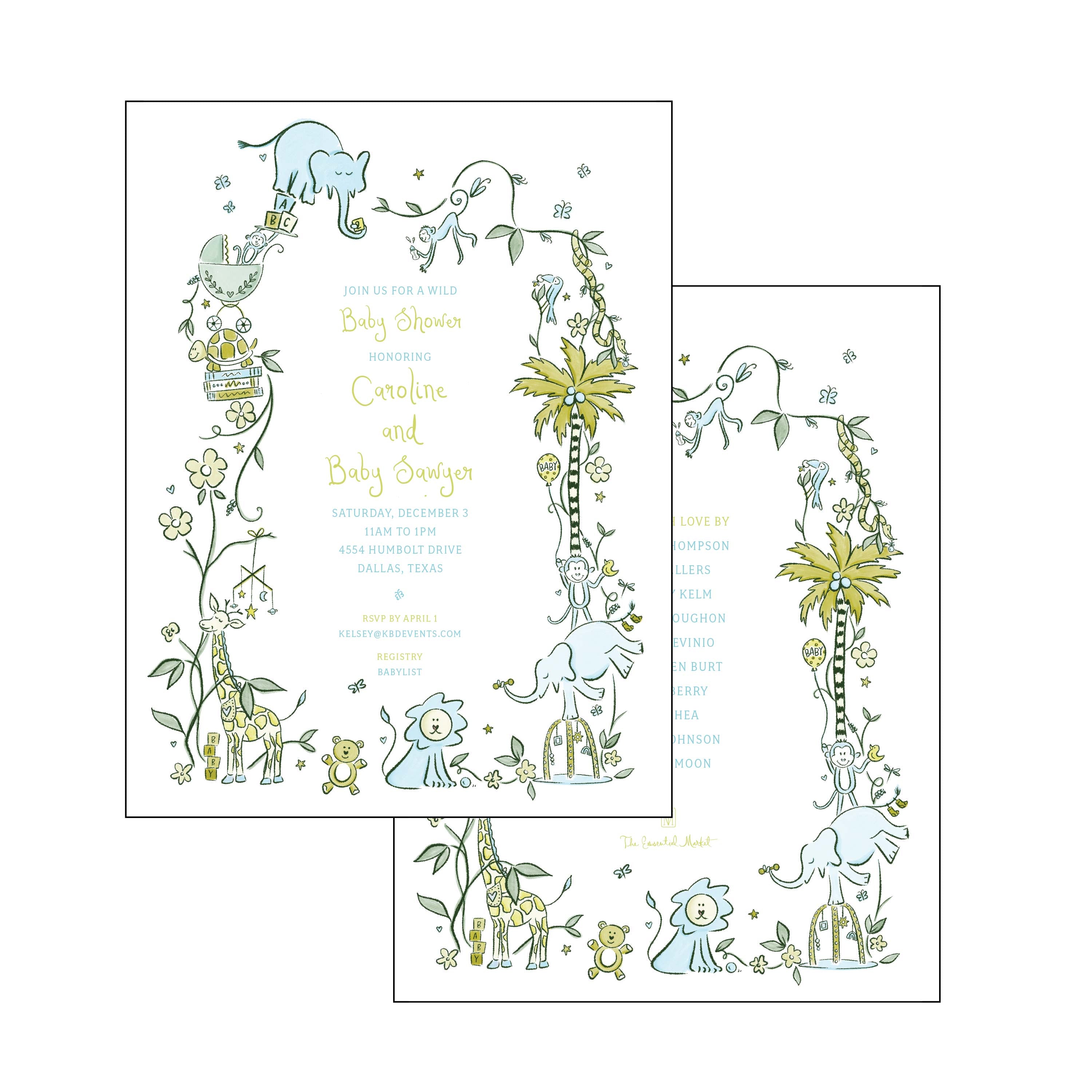 wild about baby | invitation