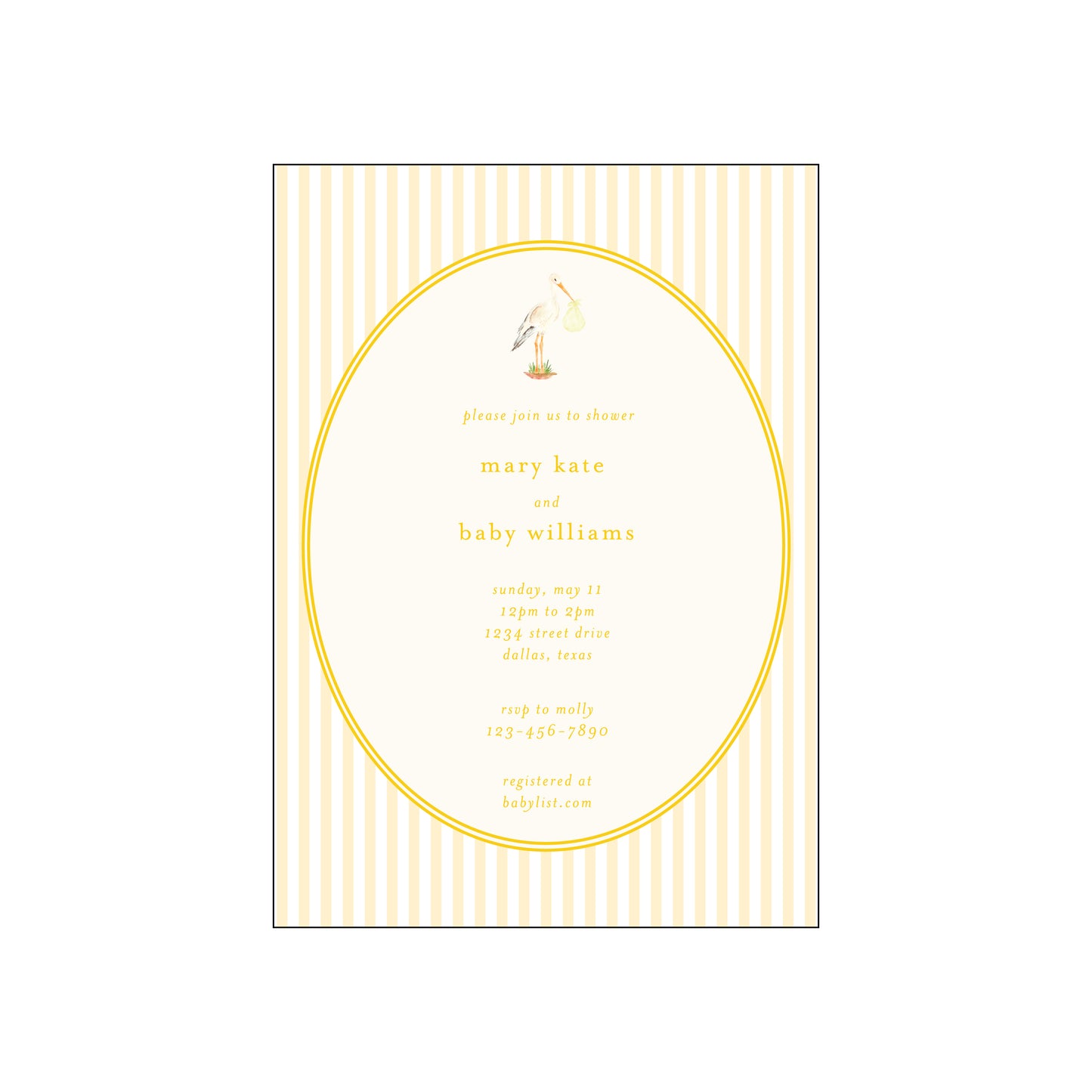 baby stork | invitation