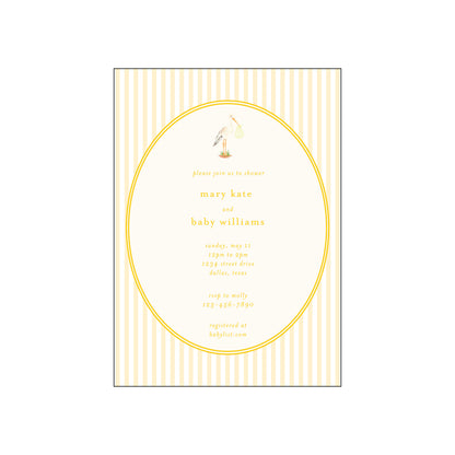 baby stork | invitation