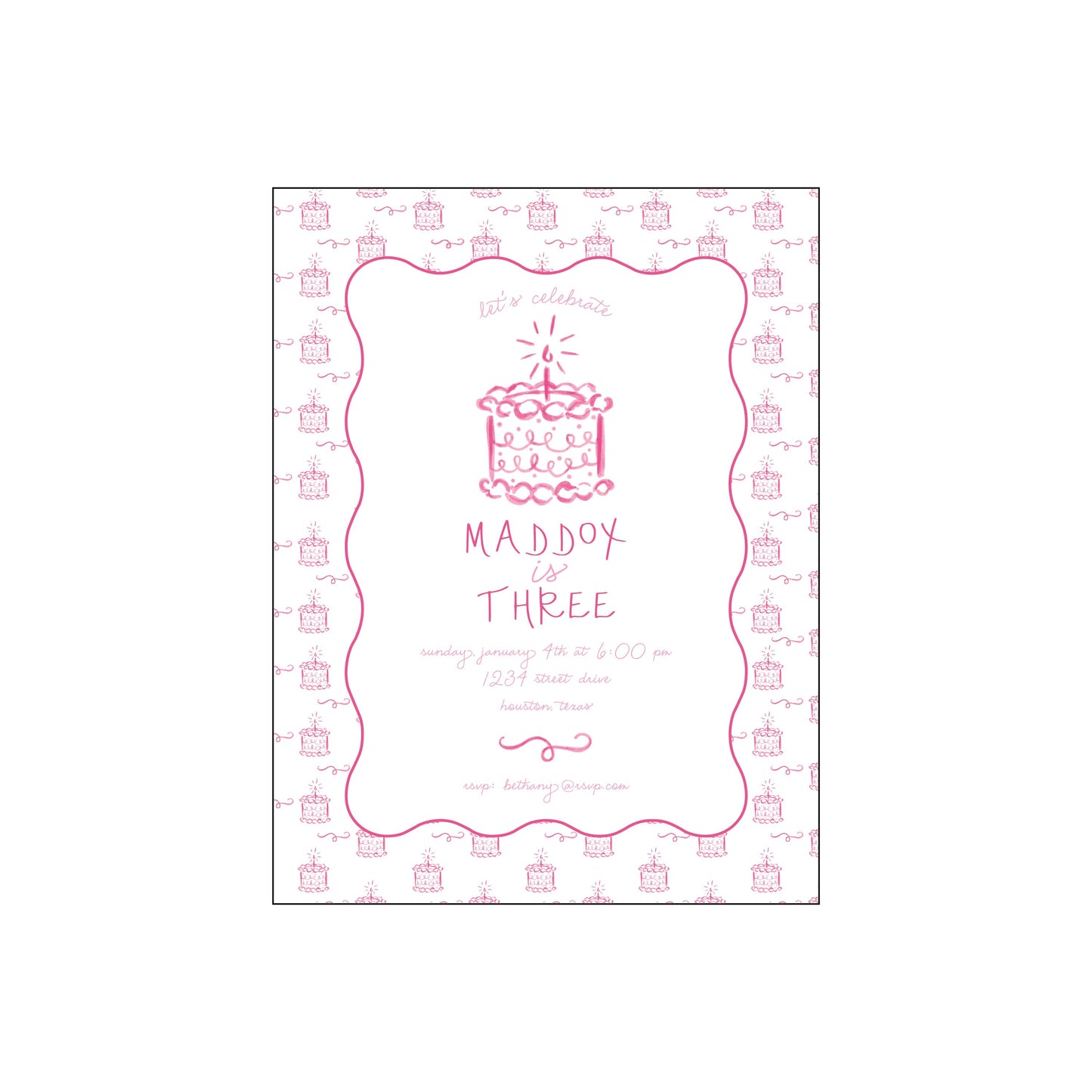 birthday cake | invitation