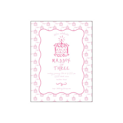 birthday cake | invitation