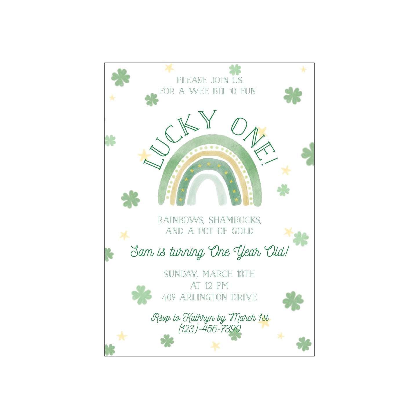 lucky one | invitation