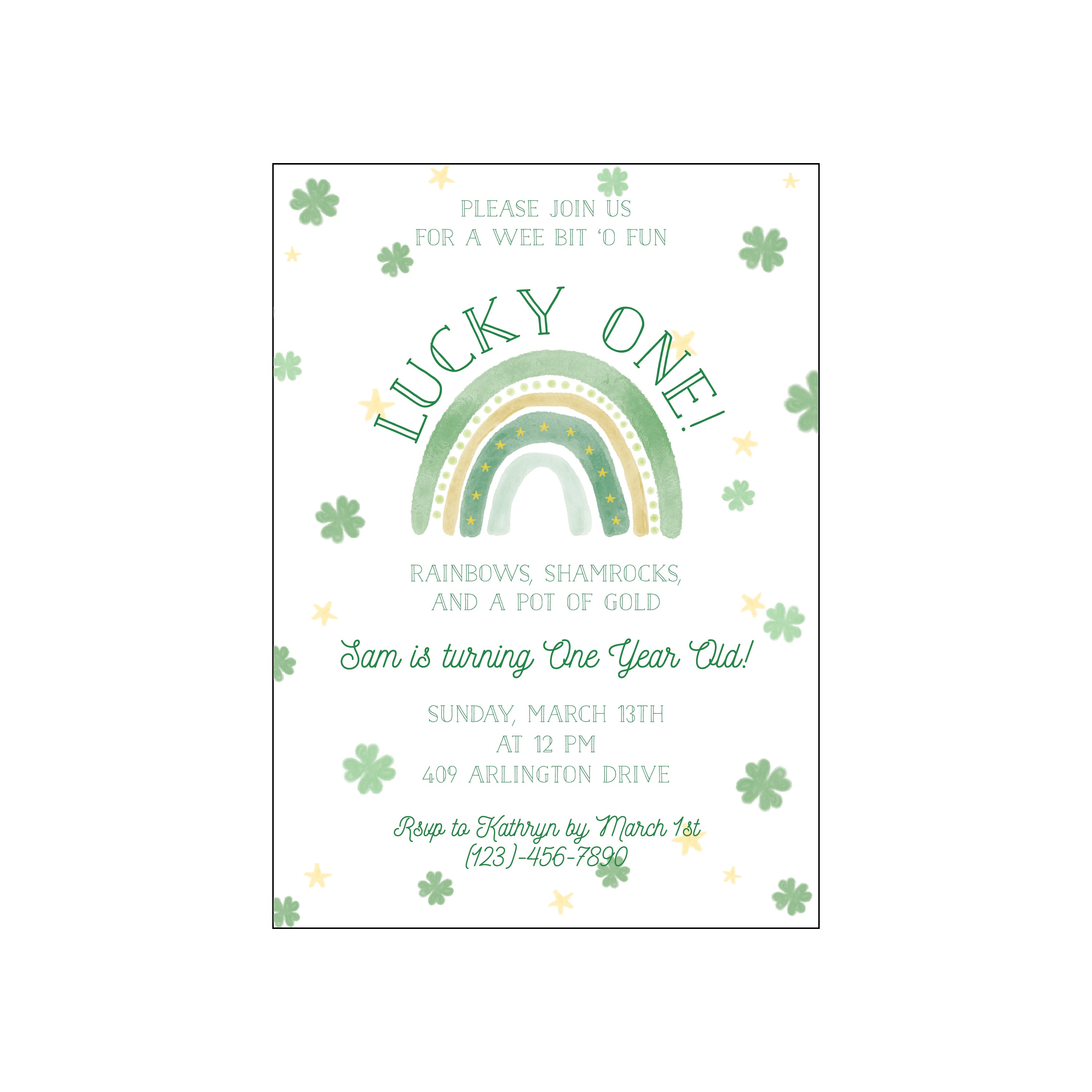 lucky one | invitation