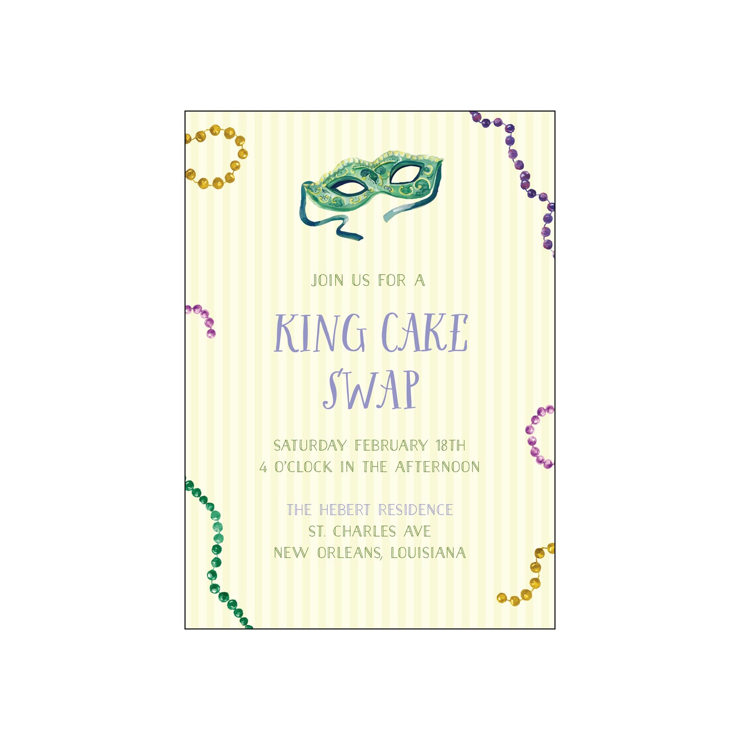 mardi gras | invitation