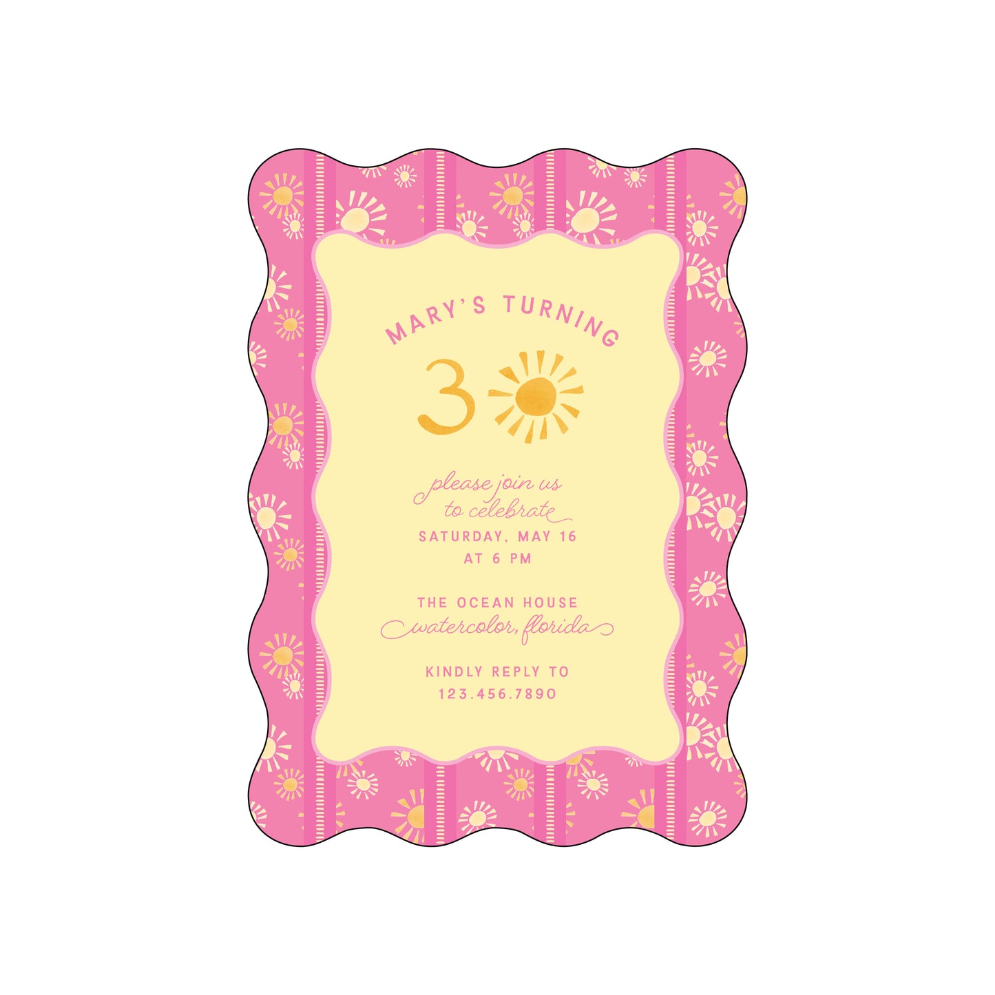 sunshine pink | invitation